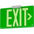 Hubbell Lighting Dual-Lite Exit Sign, Green Aluminum Face & Back w/ Photoluminescent Letters, Single Face DPLPM75SG